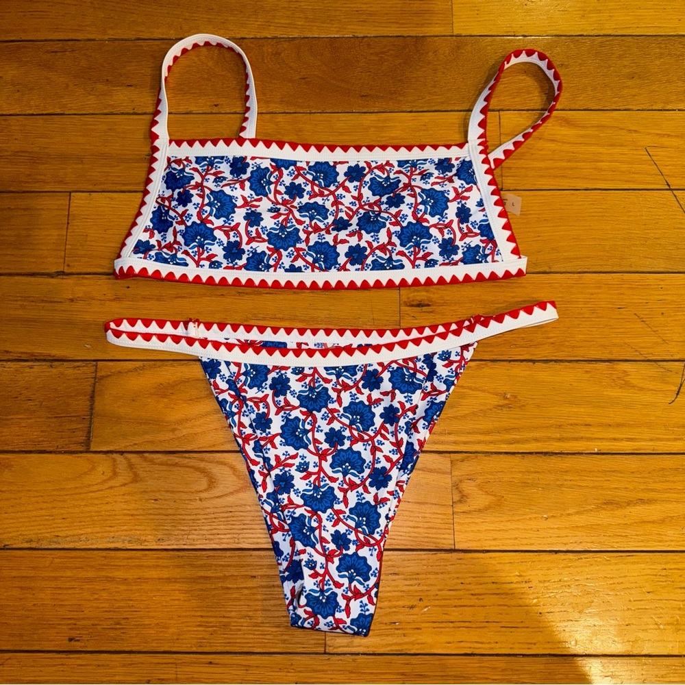 NWOT Red, white, and blue bikini